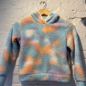 Athleta Girls size 7 tie dye fleece hoodie